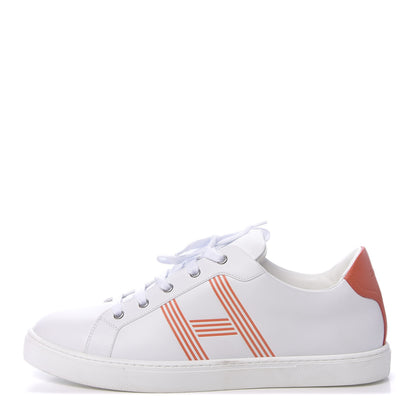 Hermes Calfskin Mens Avantage Sneakers 44 Orange 1 of 9