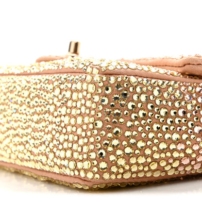 Chanel Suede Calfskin Crystal Mini Flap Pink Golden 9 of 13