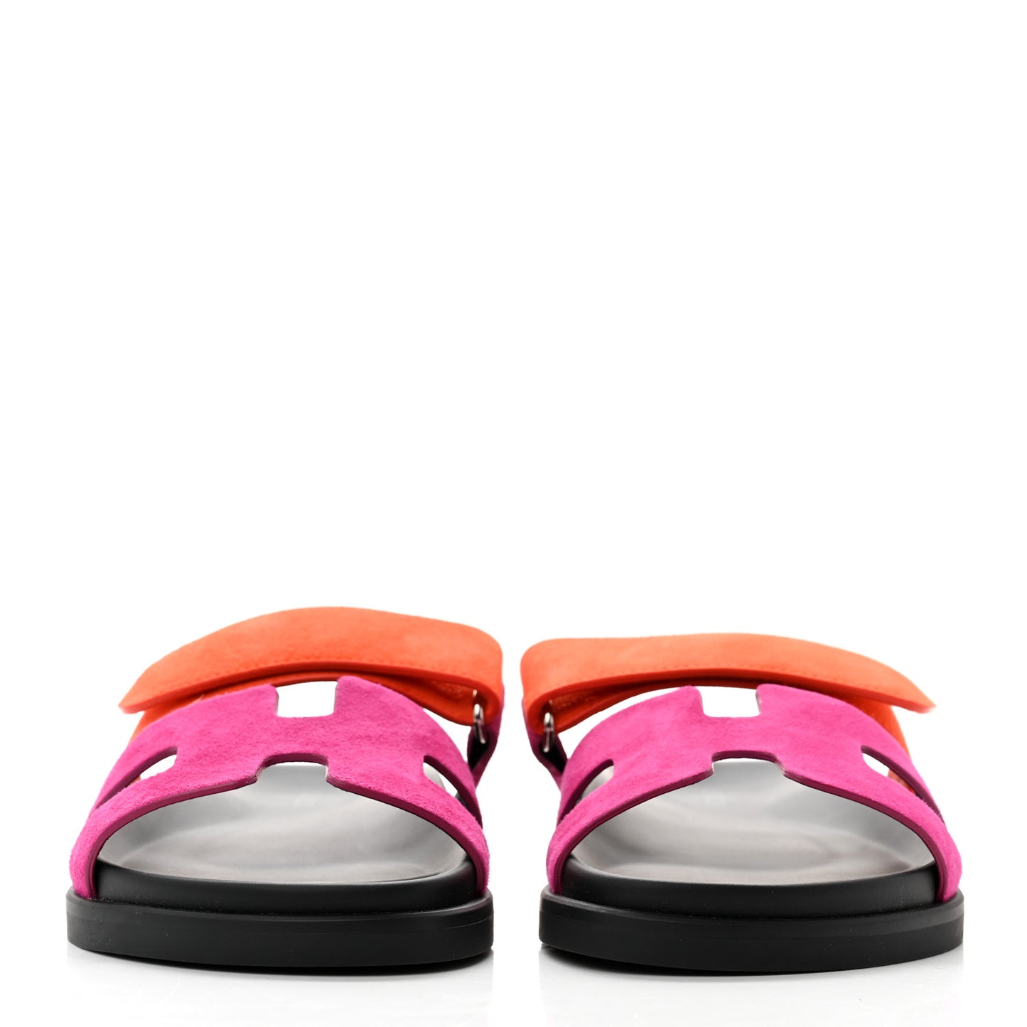 Suede Goatskin Womens Chypre Sandals 36.5 Rose Chapas Orange Synthetique
