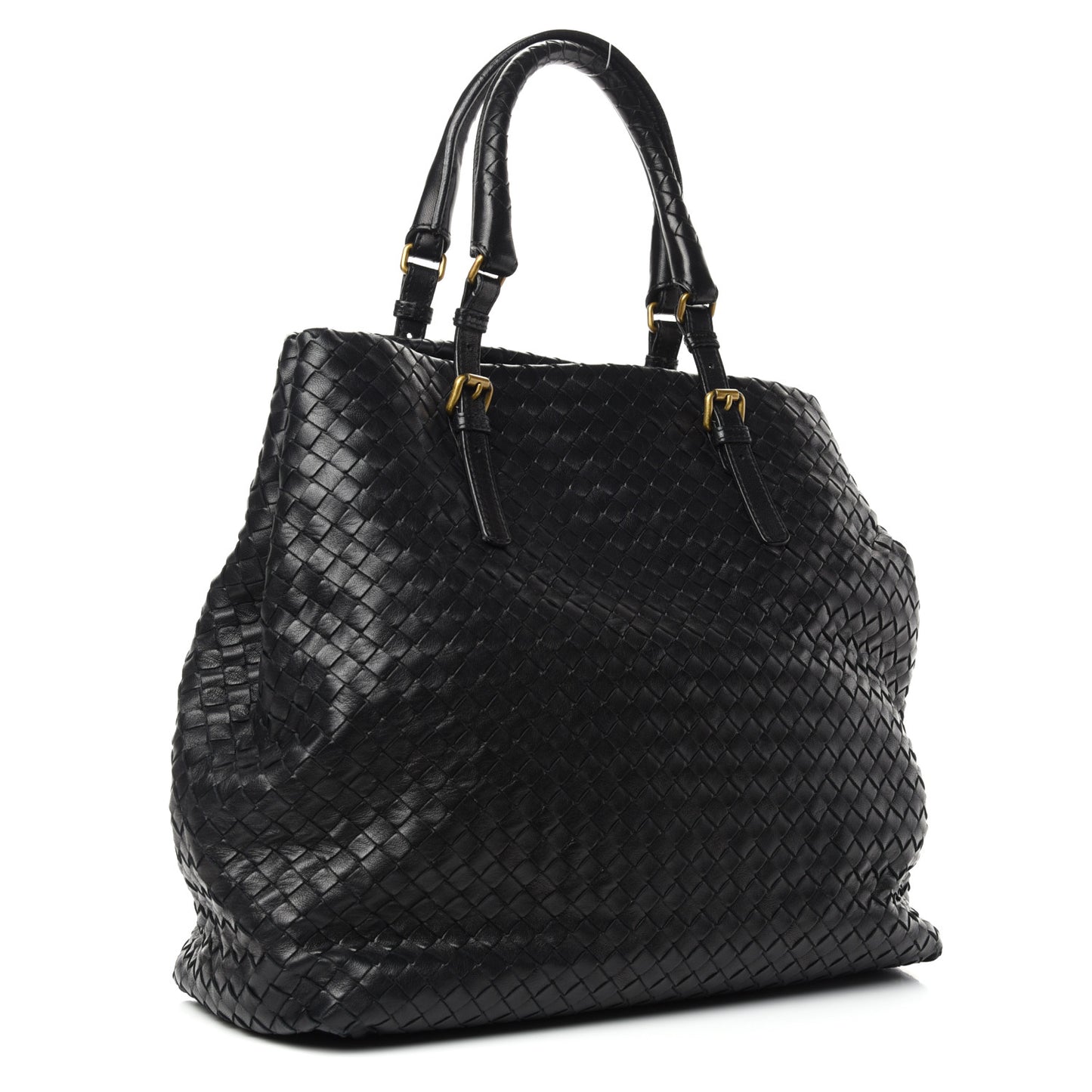 Nappa Intrecciato Medium Seamless Tote Black