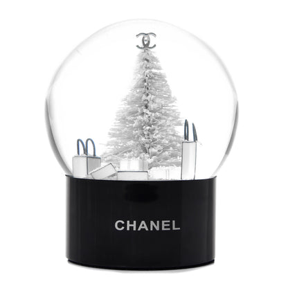 Chanel Glass Christmas Tree Shopping Bag Snow Globe 1 of 3