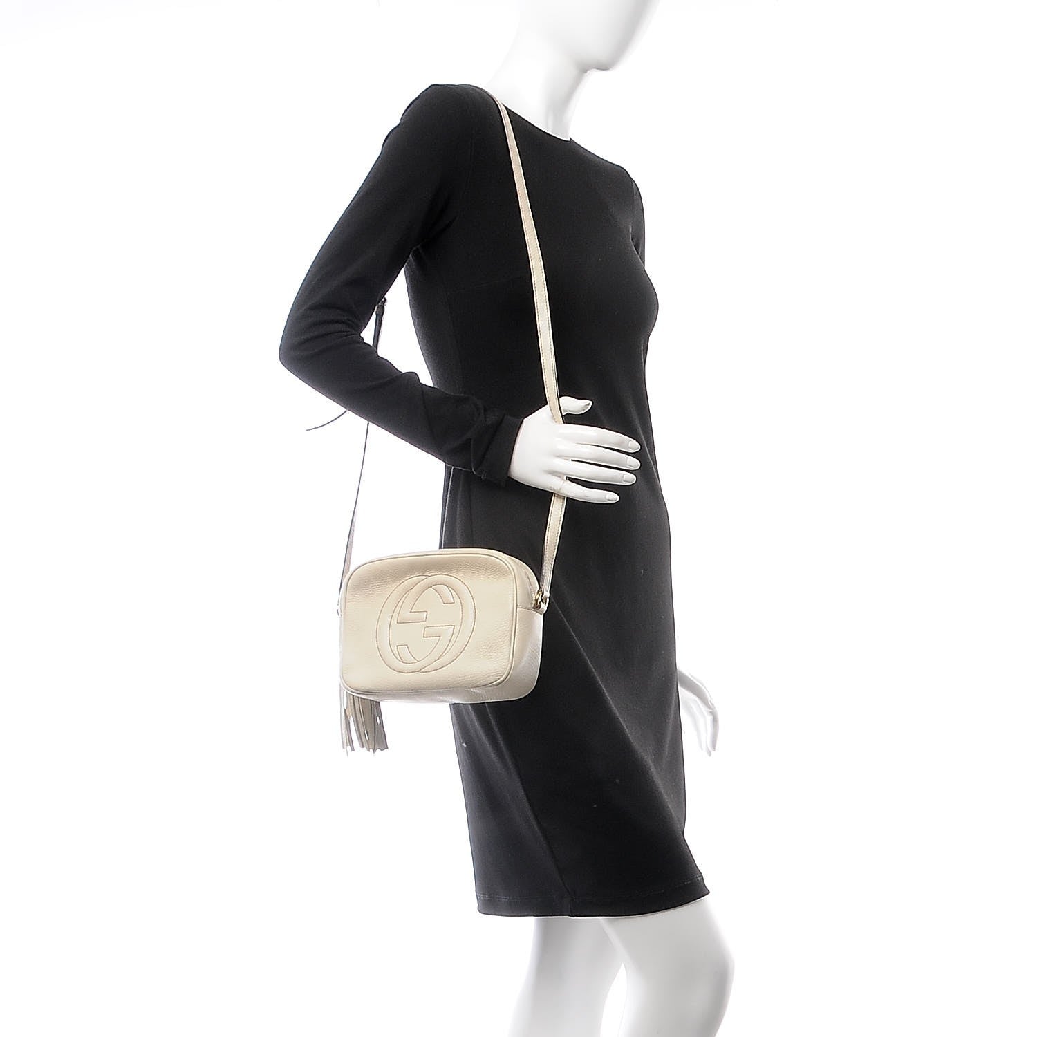 Gucci Pebbled Calfskin Small Soho Disco Bag Off White 2 of 19