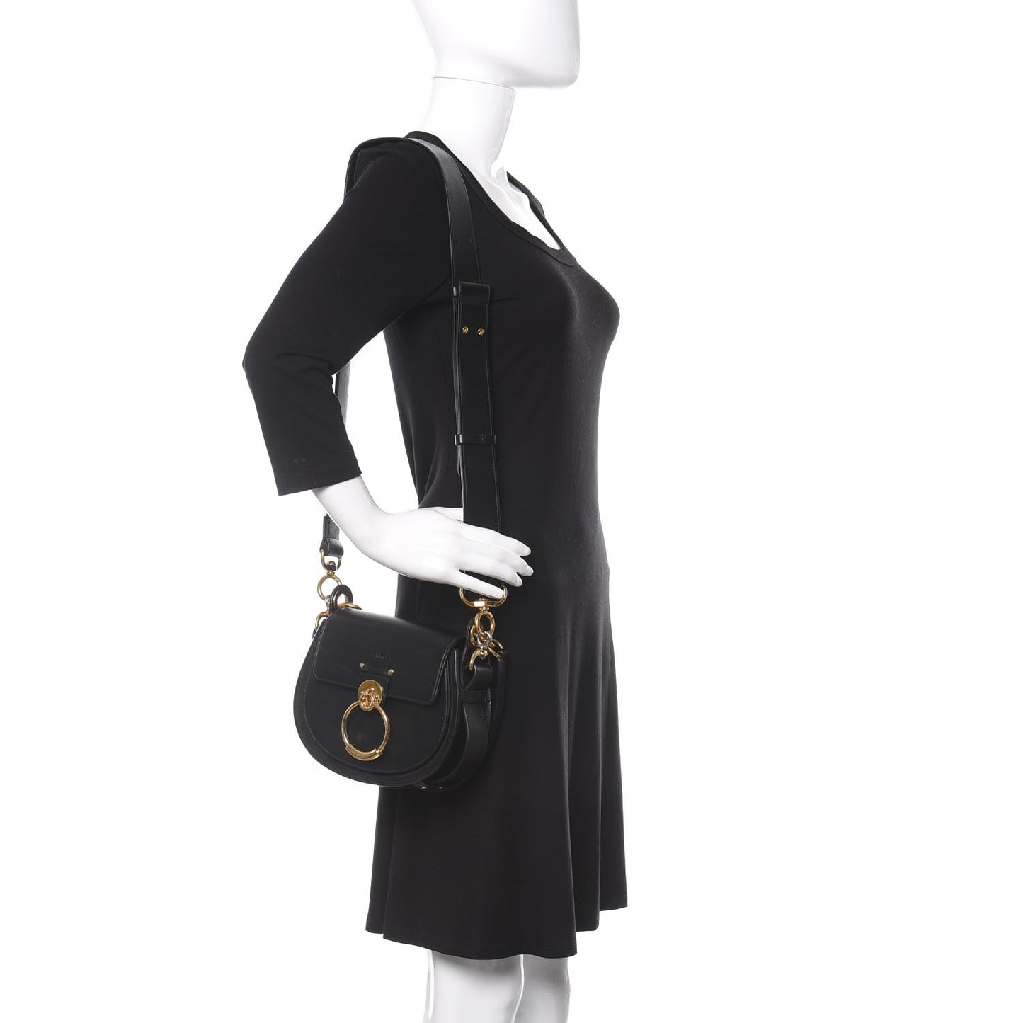 Calfskin Small Tess Bag Black