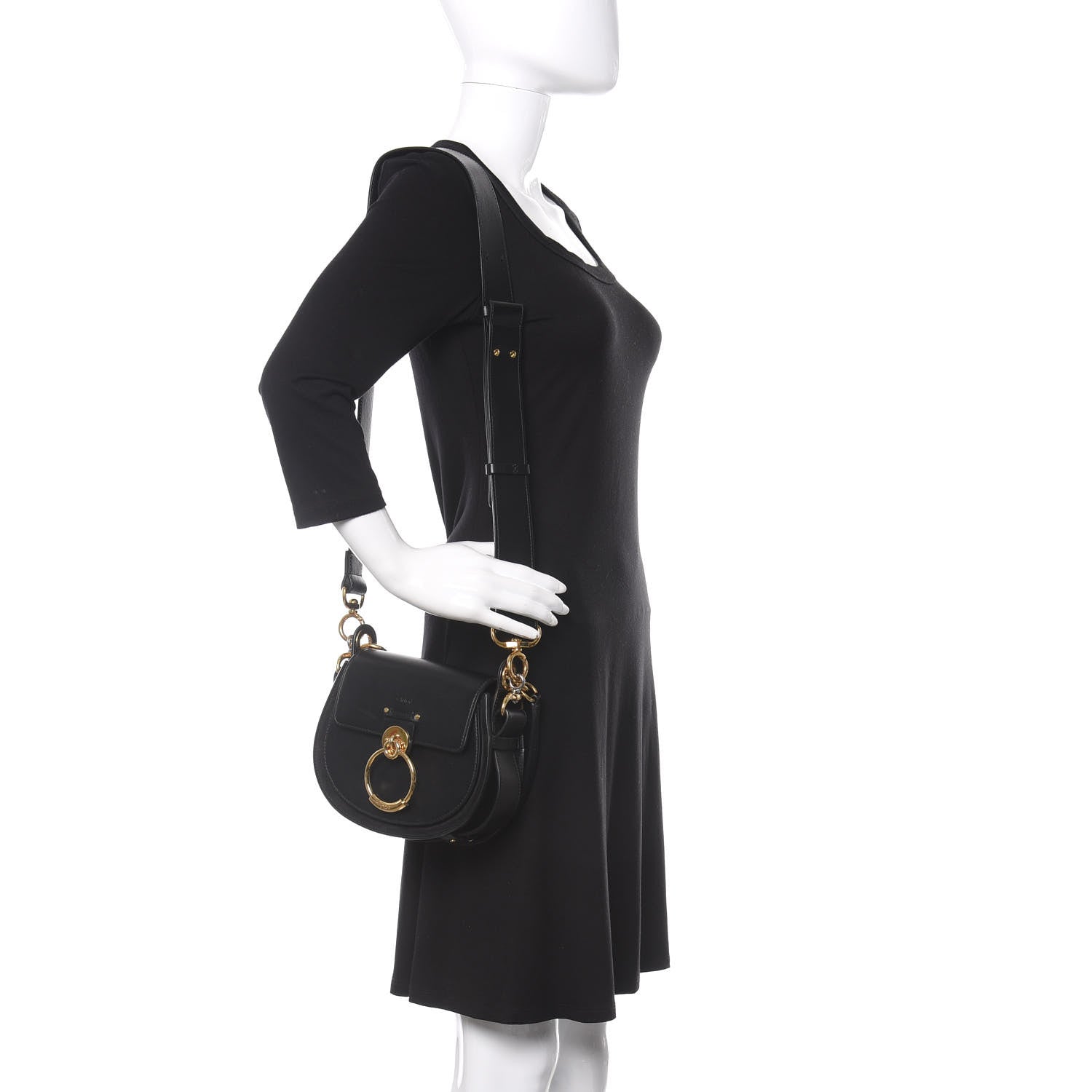 Chloe Calfskin Small Tess Bag Black 2 of 10
