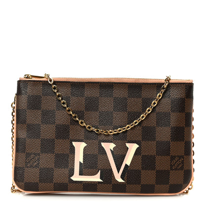 Louis Vuitton Damier Ebene Double Zip Pochette 1 of 12