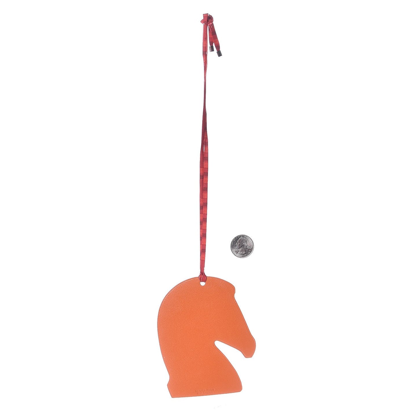 Everlisse Chevre Mysore Samarcande Horse Ornament Bag Charm Orange Rose Tyrien