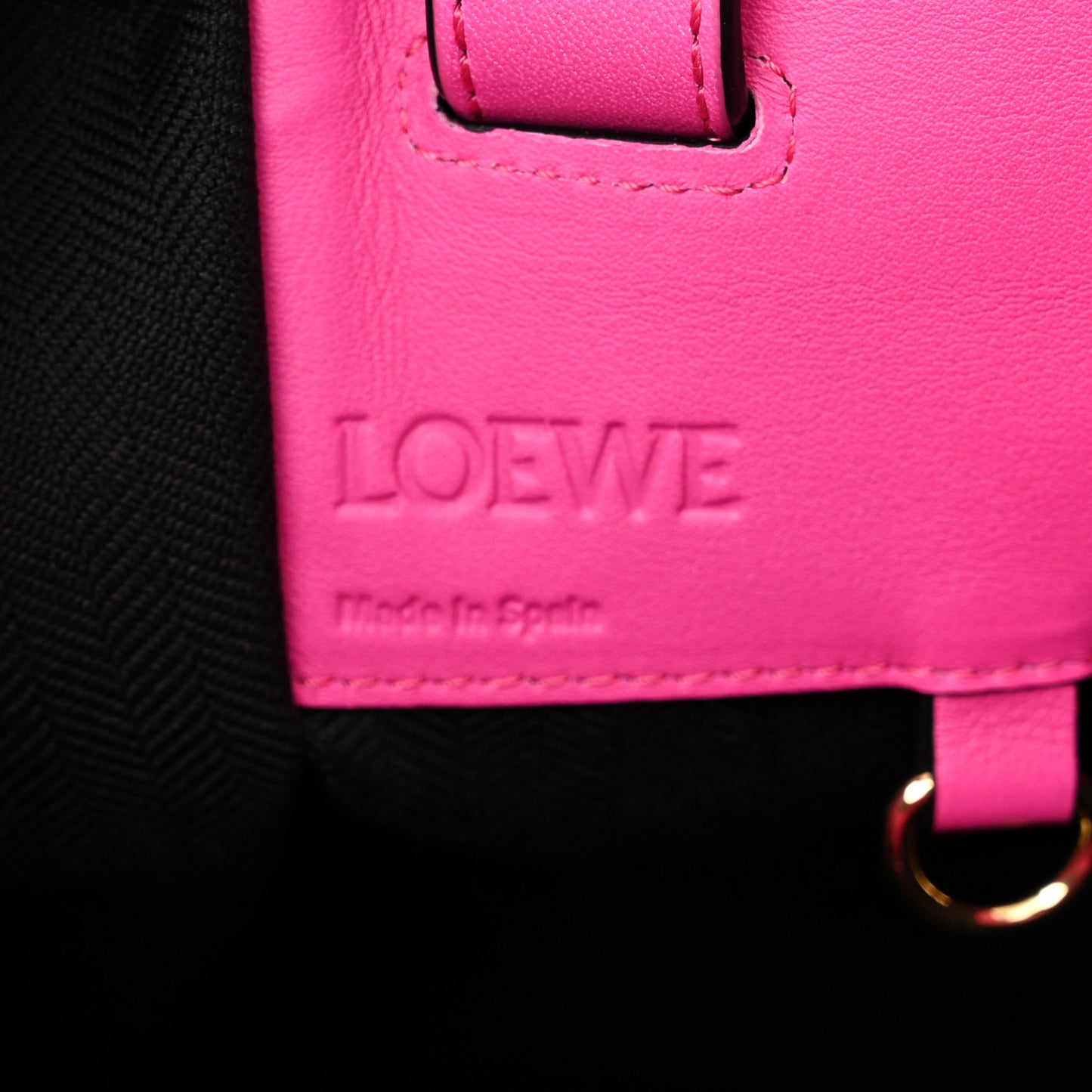 Calfskin Small Hammock Shoulder Bag Shocking Pink White