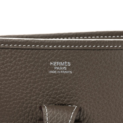 Hermes Taurillon Clemence Evelyne III PM Etoupe 6 of 9
