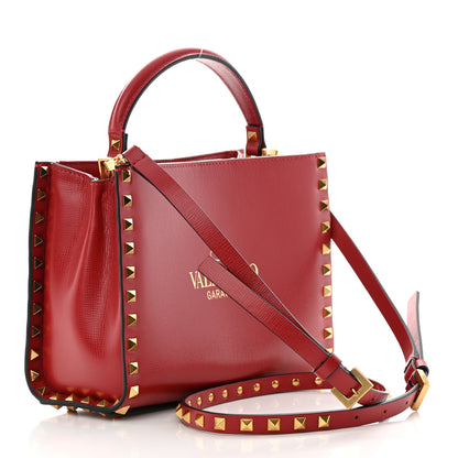 Valentino Garavani Vitello Small Rockstud Alcove Top-Handle Bag Rosso Valentino 3 of 12