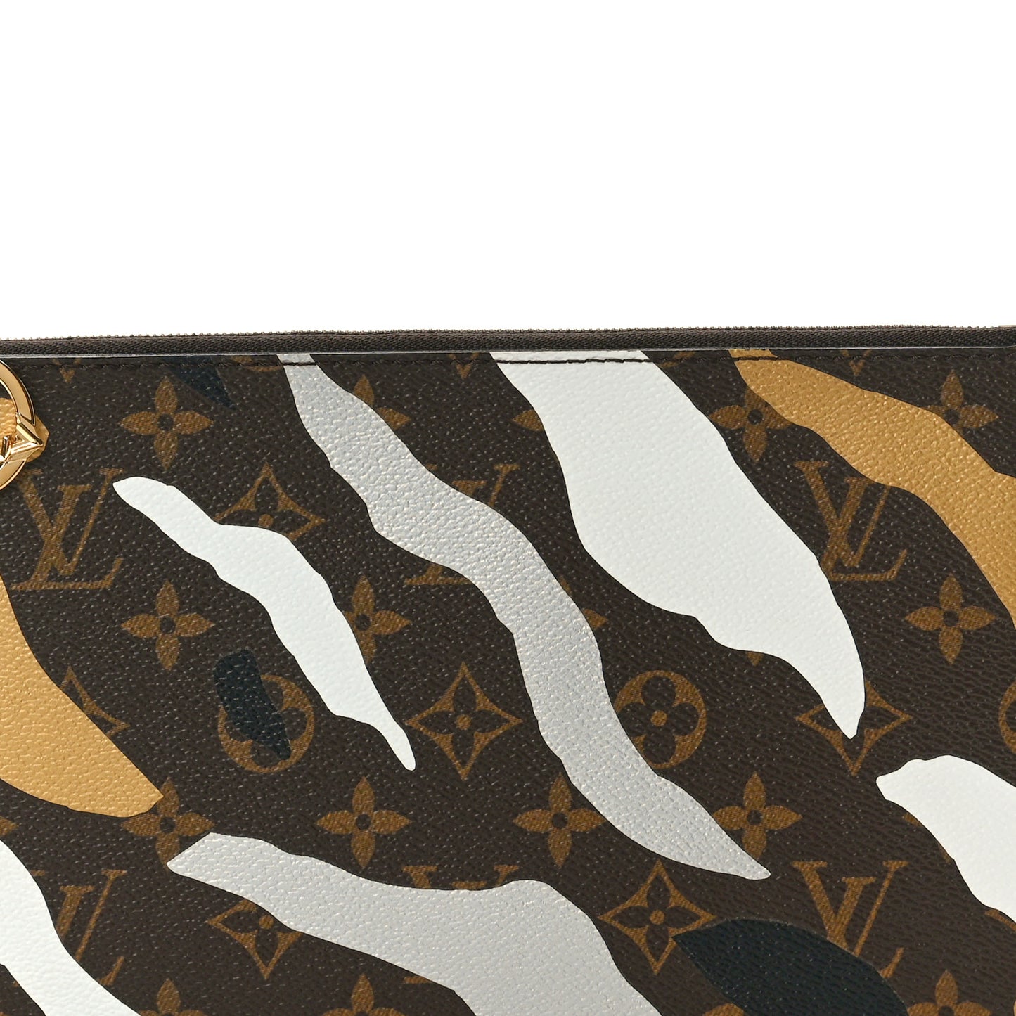 X LOL Monogram Neverfull MM GM Pochette Gold Silver