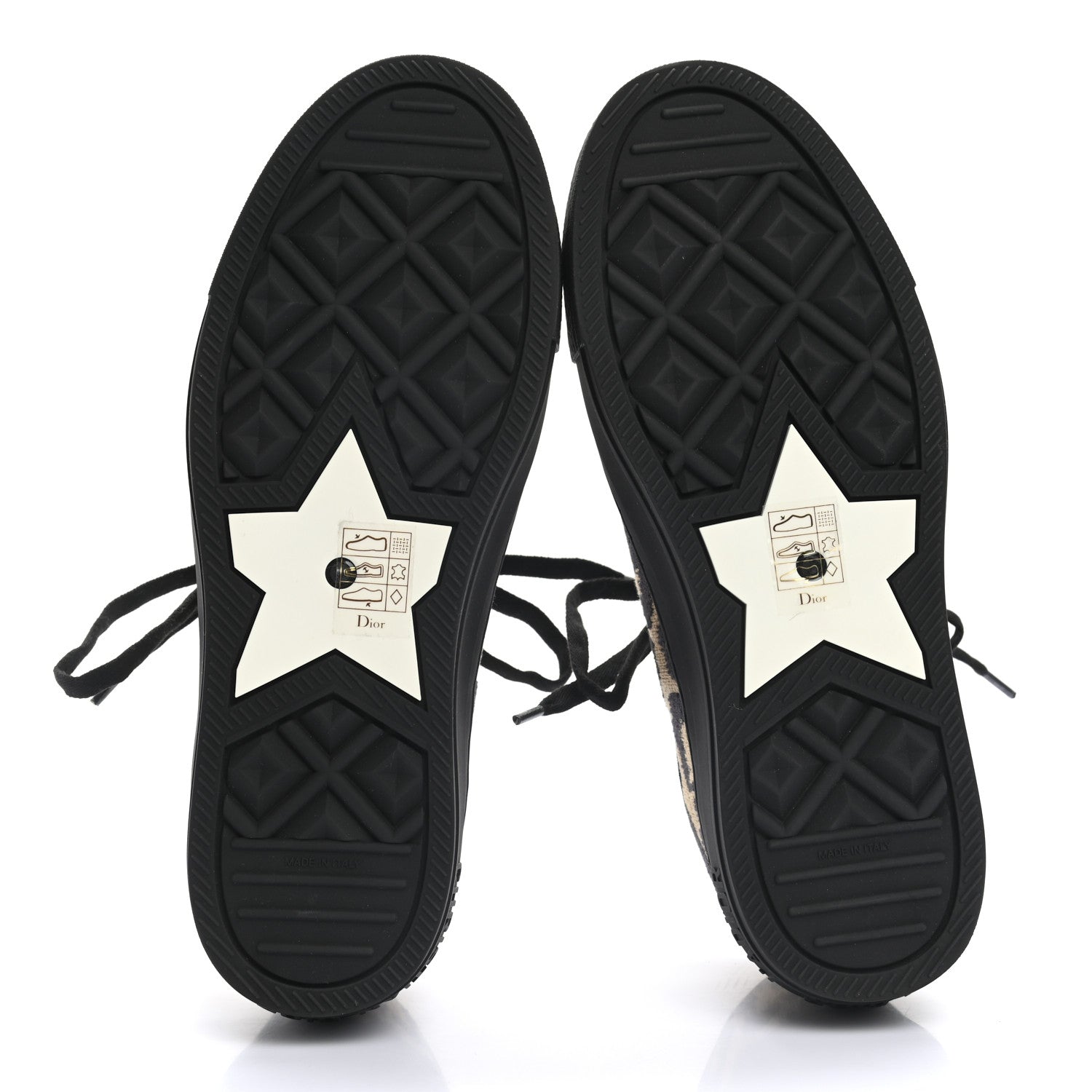 Christian Dior Cotton Mizza Embroidered Walk'N'Dior Low Top Sneakers 37.5 Natural Black 5 of 8