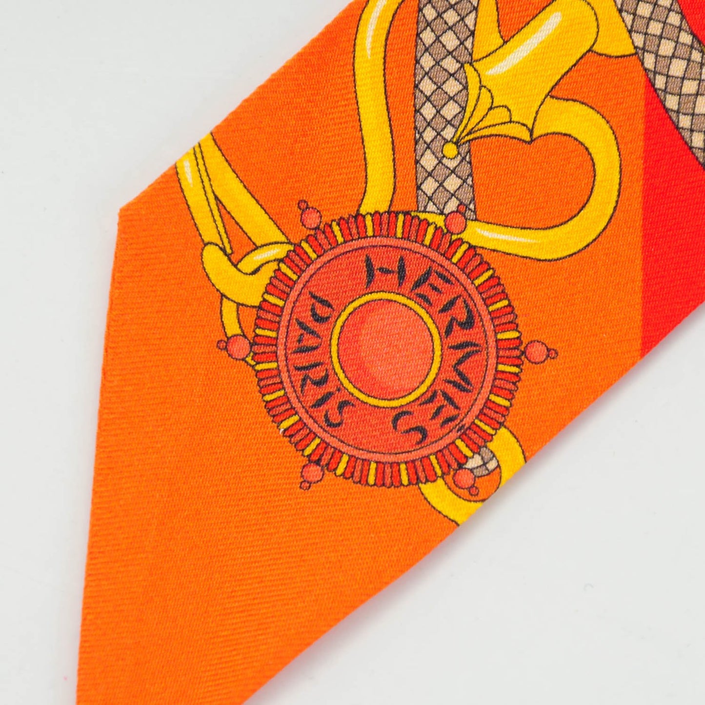 Silk Festival des Amazones Twilly Orange Vermilion Golden Yellow