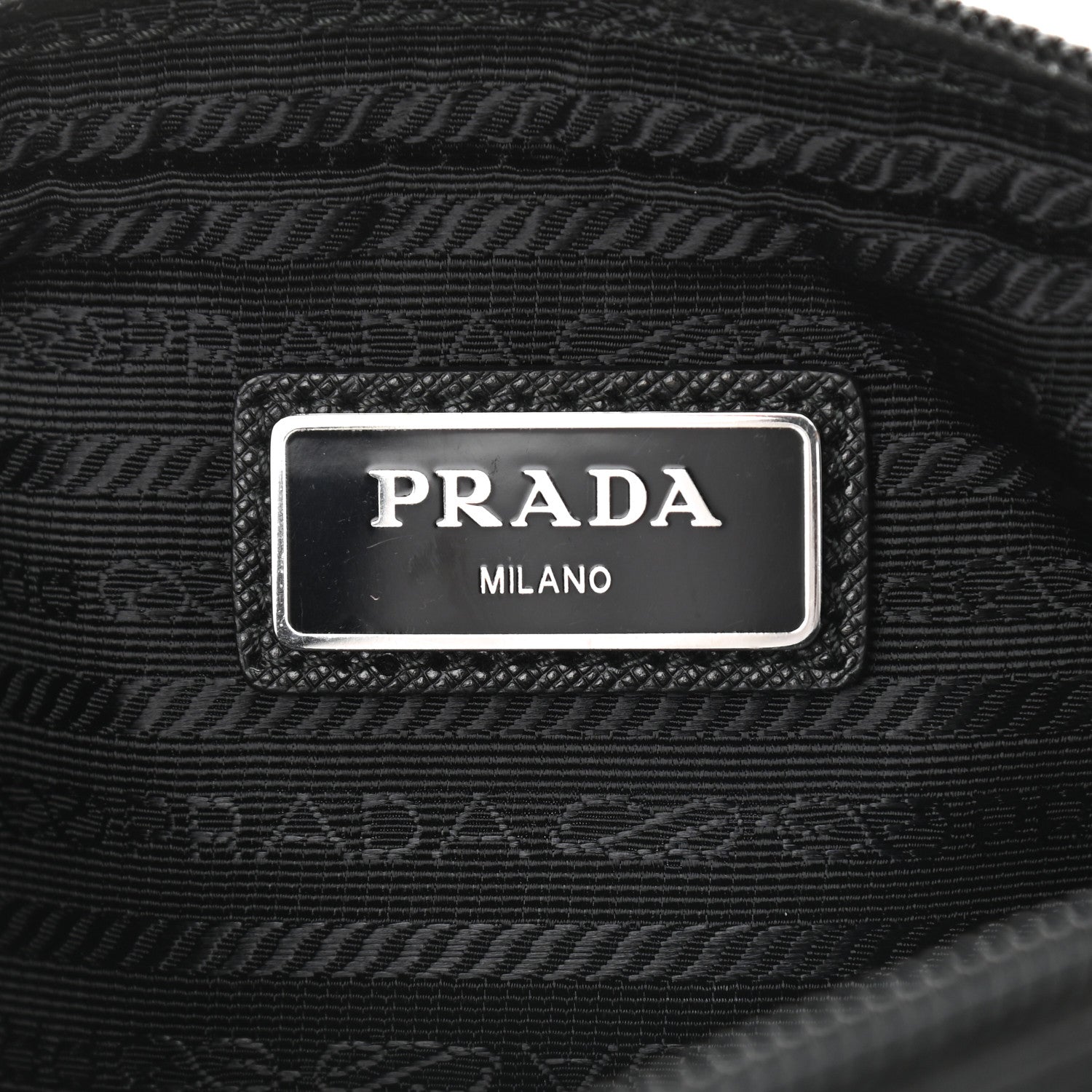 Prada Tessuto Nylon Saffiano Belt Bag Black 6 of 10