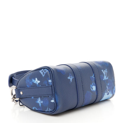 Louis Vuitton Monogram Ink Watercolor Keepall XS Blue 4 of 10