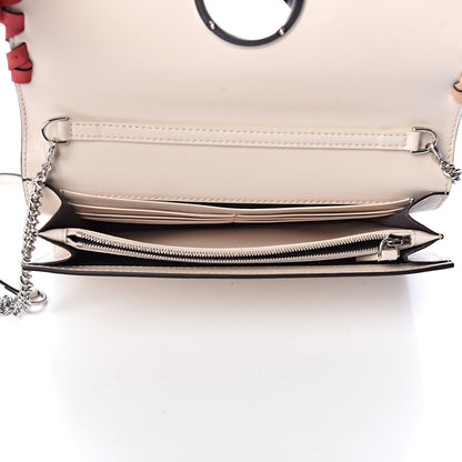Fendi Vitello Liberty F is Fendi Whipstitch Bow Wallet On Chain Camelia Multicolor 5 of 11