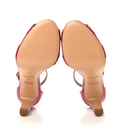Hermes Calfskin Epsom Krystal Sandals 38 Fuchsia 6 of 10