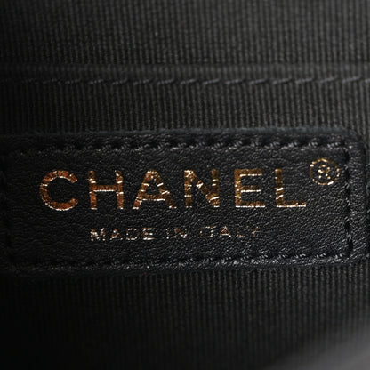 Chanel Shiny Caviar Quilted Medium Duma Pockets Drawstring Backpack Black 5 of 9