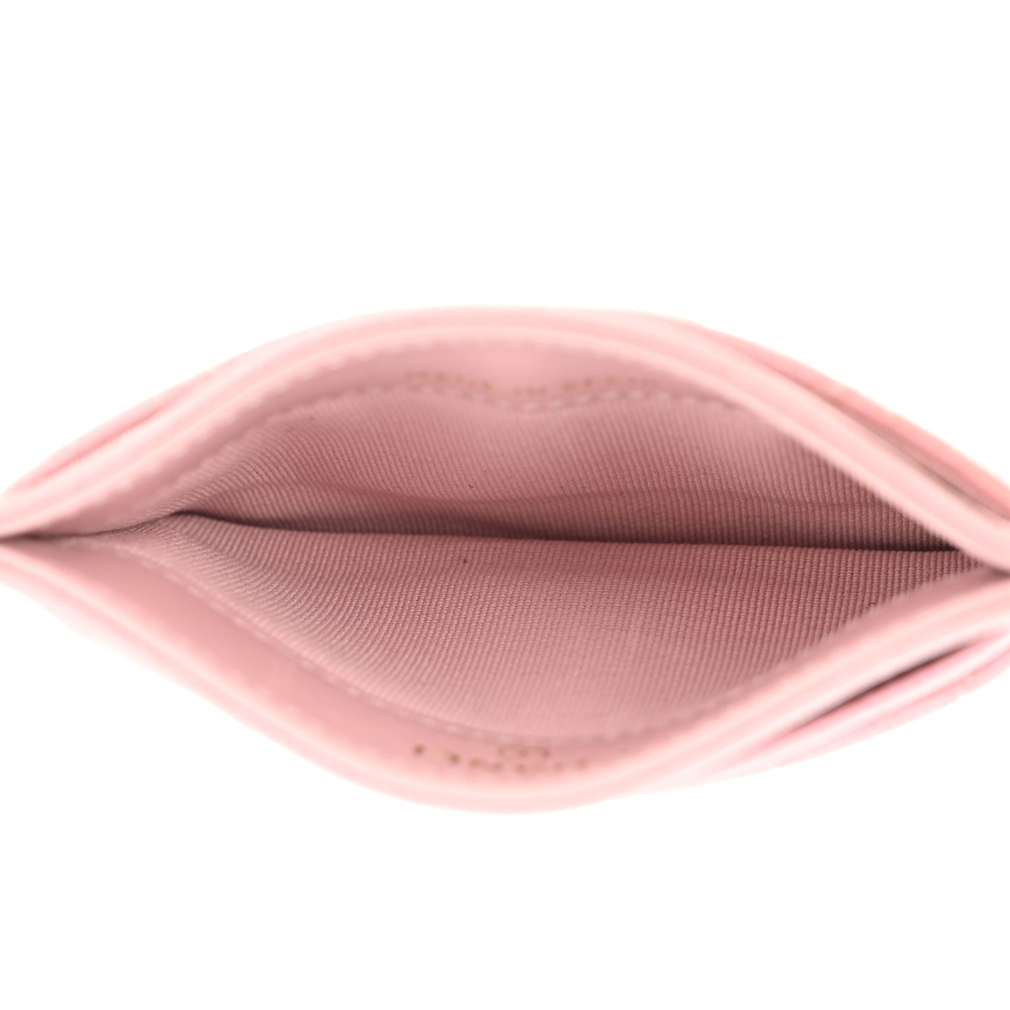 Caviar Quilted Studded CC Card Holder Light Pink