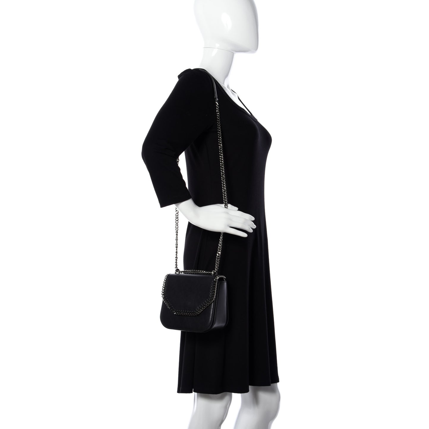 Eco Alter Nappa Medium Falabella Box Shoulder Bag Black