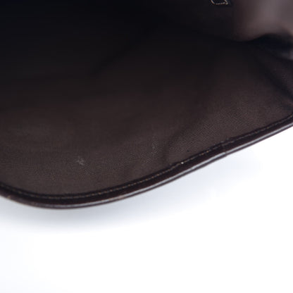 Gucci GG Supreme Monogram Selleria Calfskin Small Flap Messenger Bag Beige Ebony Cocoa Dark Chocolate 13 of 13