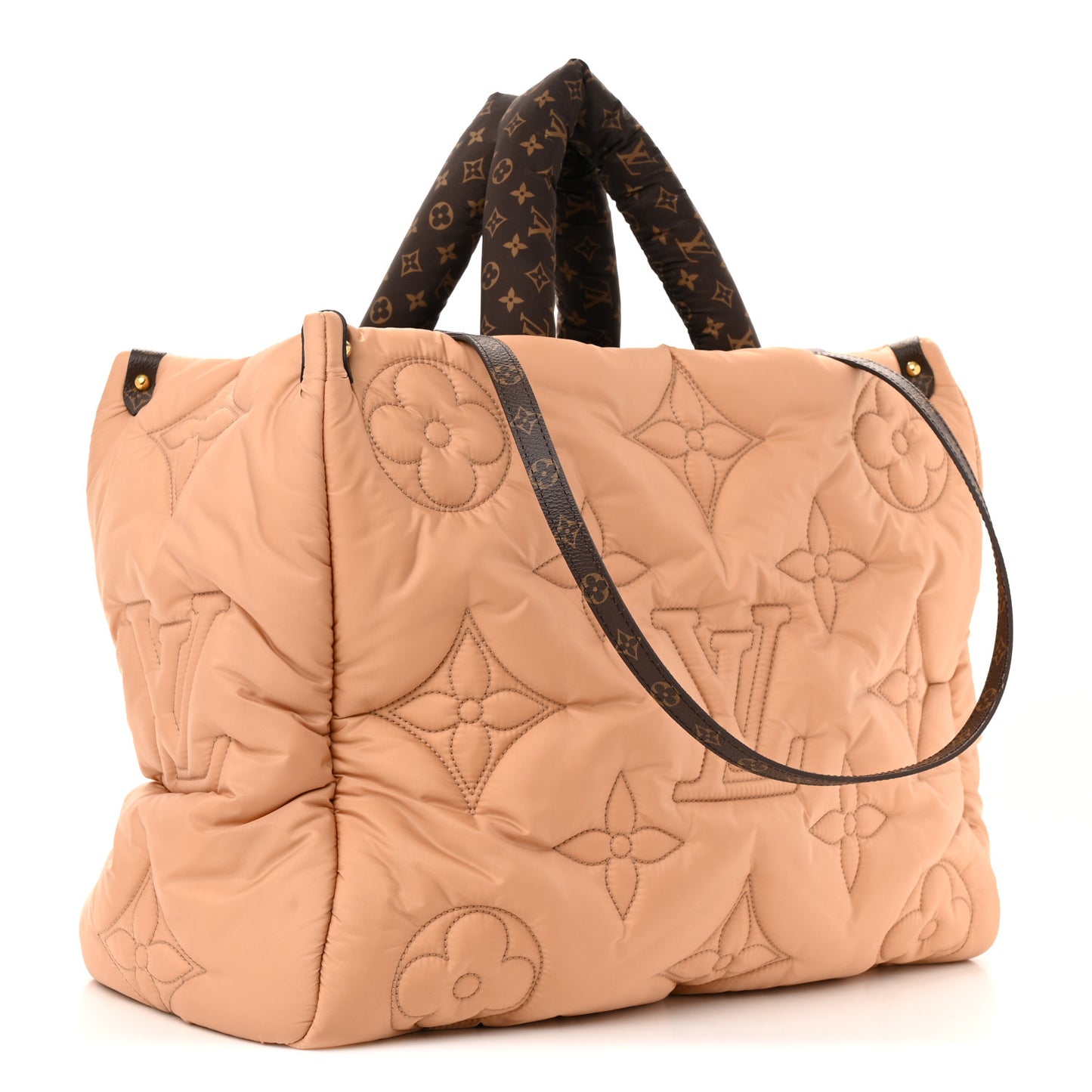 Econyl Monogram Pillow Giant Onthego GM Beige