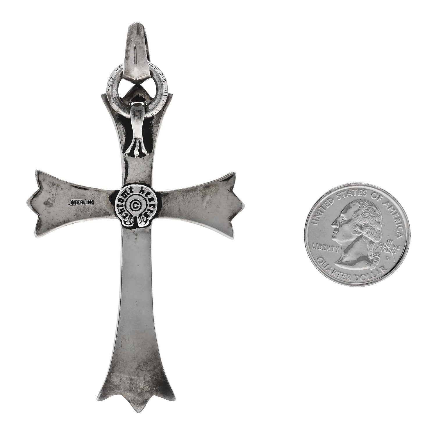 Chrome Hearts Sterling Silver Large Double Cross Pendant 2 of 5