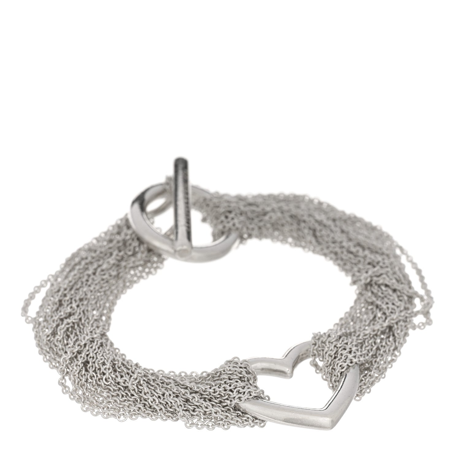 Tiffany Sterling Silver Heart Mesh Bracelet 1 of 3