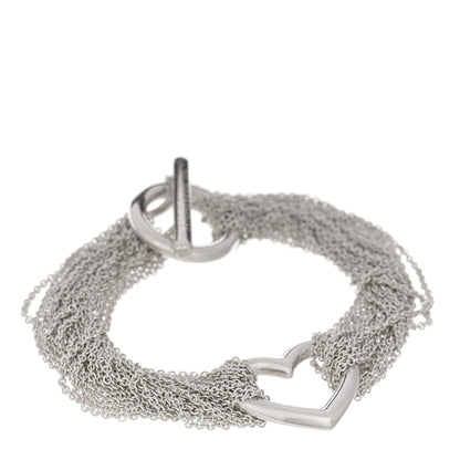 Tiffany Sterling Silver Heart Mesh Bracelet 1 of 3