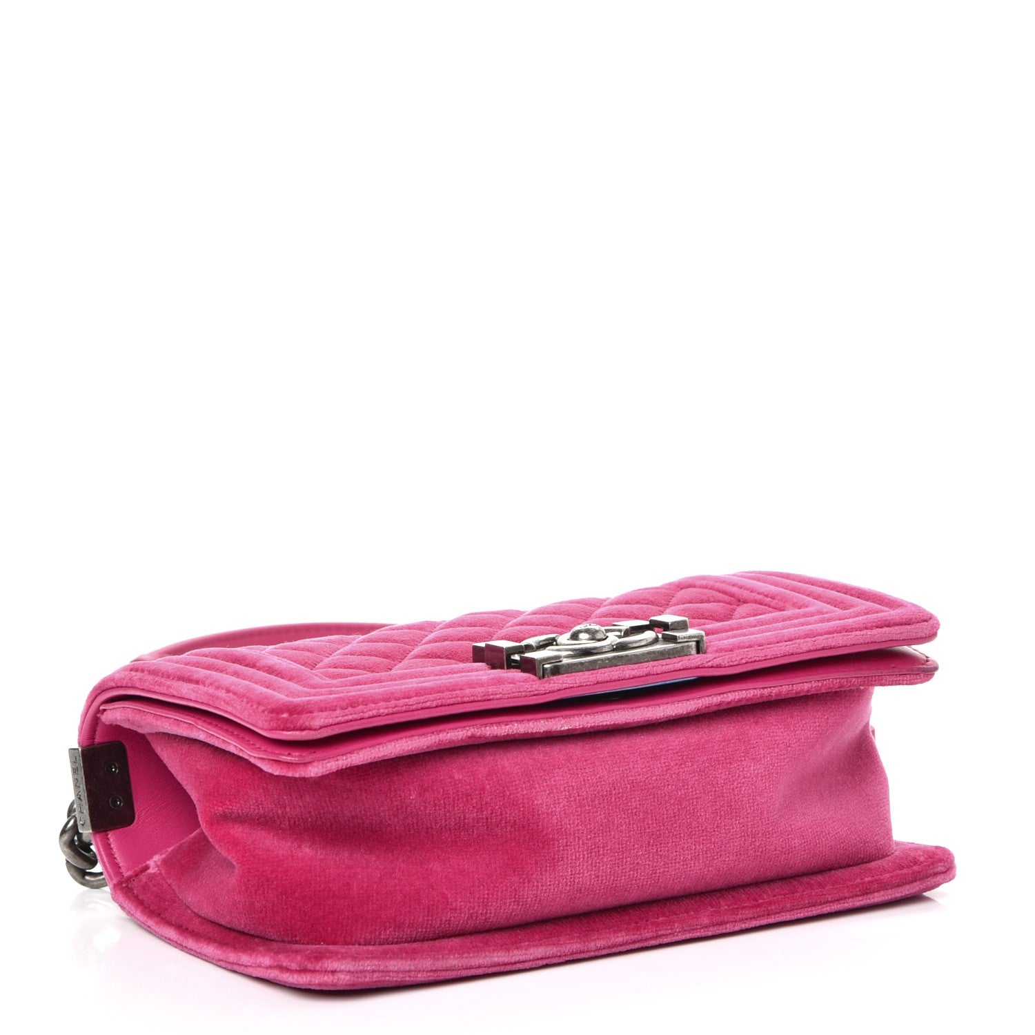 Chanel Velvet Quilted Small Boy Flap Fuchsia 4 of 8