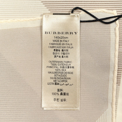 Burberry Silk Check Lightweight Scarf Archive Beige 4 of 4