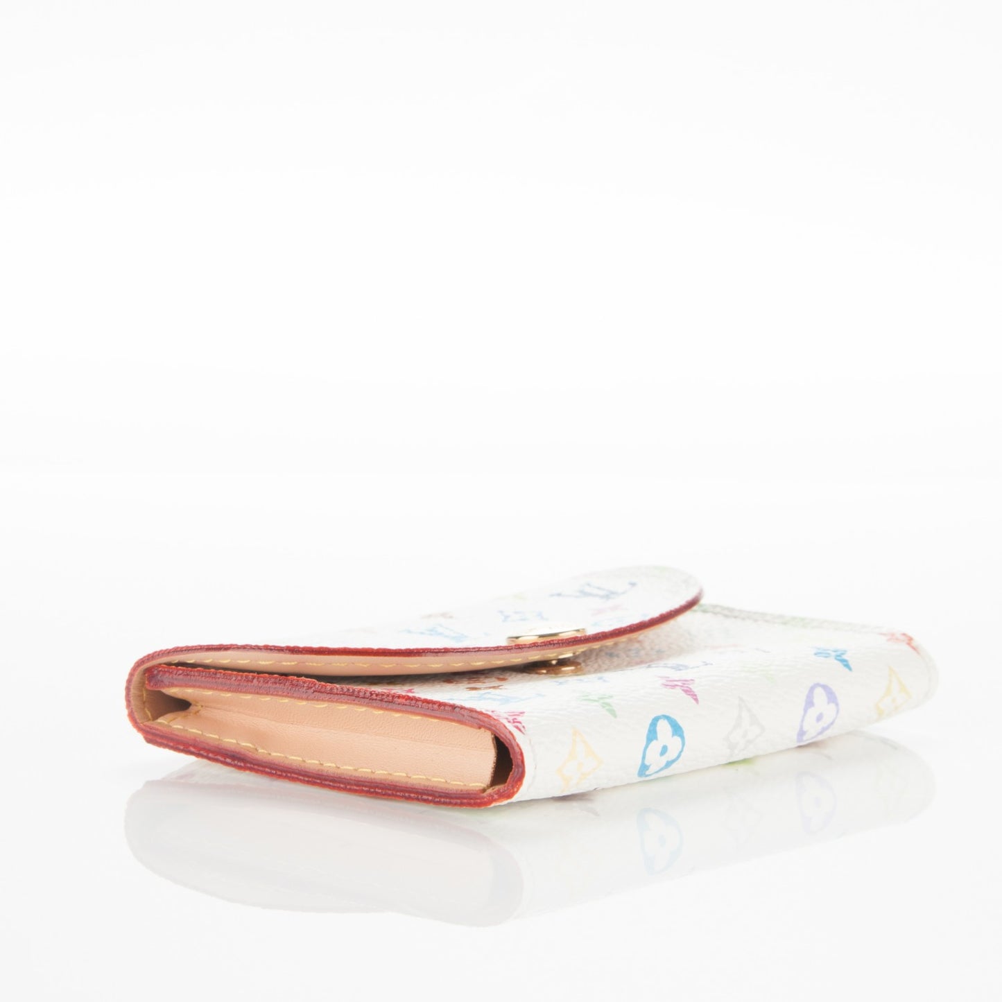 Monogram Multicolor Business Card Holder White