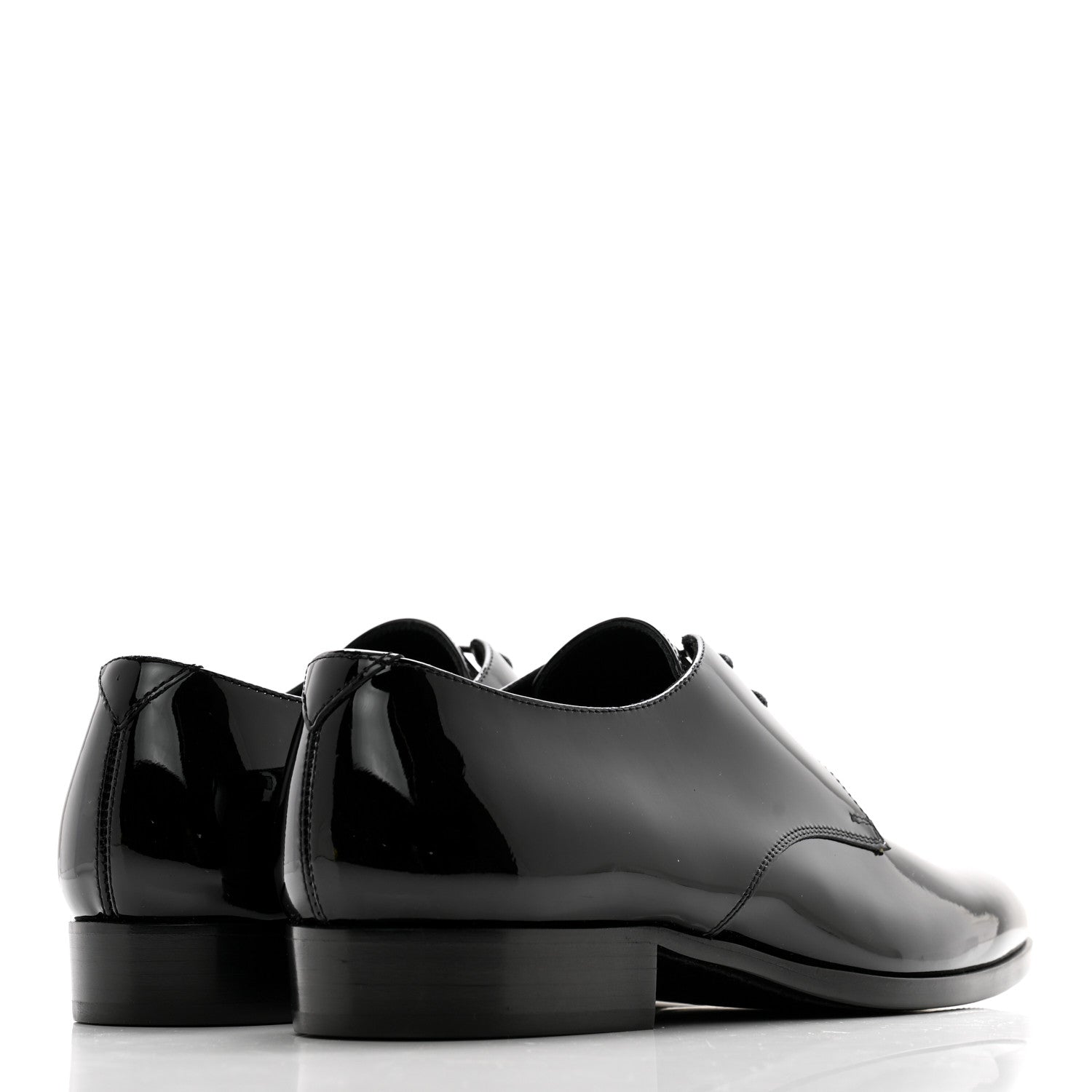 Saint Laurent Patent Lace Up Wyatt 25 Derby Shoes 40.5 Black 4 of 11