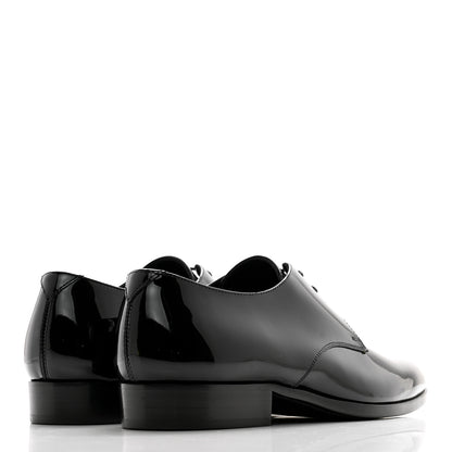 Saint Laurent Patent Lace Up Wyatt 25 Derby Shoes 40.5 Black 4 of 11