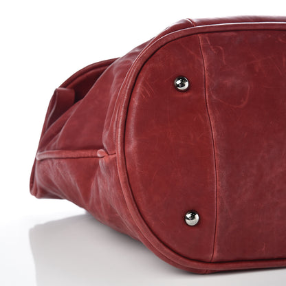 Chanel Calfskin Large Traveling Tote Red 19 of 22