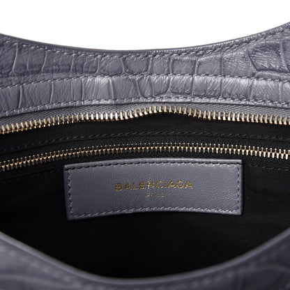 Balenciaga Calfskin Crocodile Embossed Giant 12 Gold Hardware City Gris Beton 6 of 14