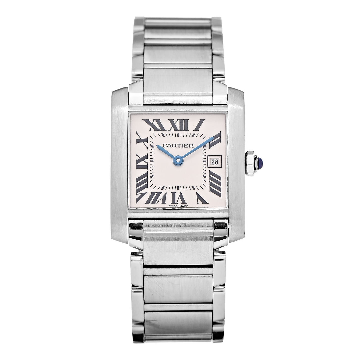 Stainless Steel 25mm Tank Francaise Quartz Watch