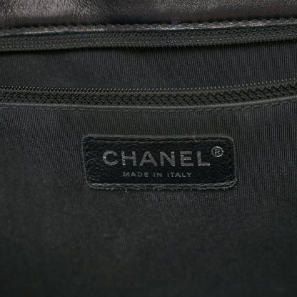 Chanel Calfskin Quilted Flap Tote Black Tote Black 6 of 10