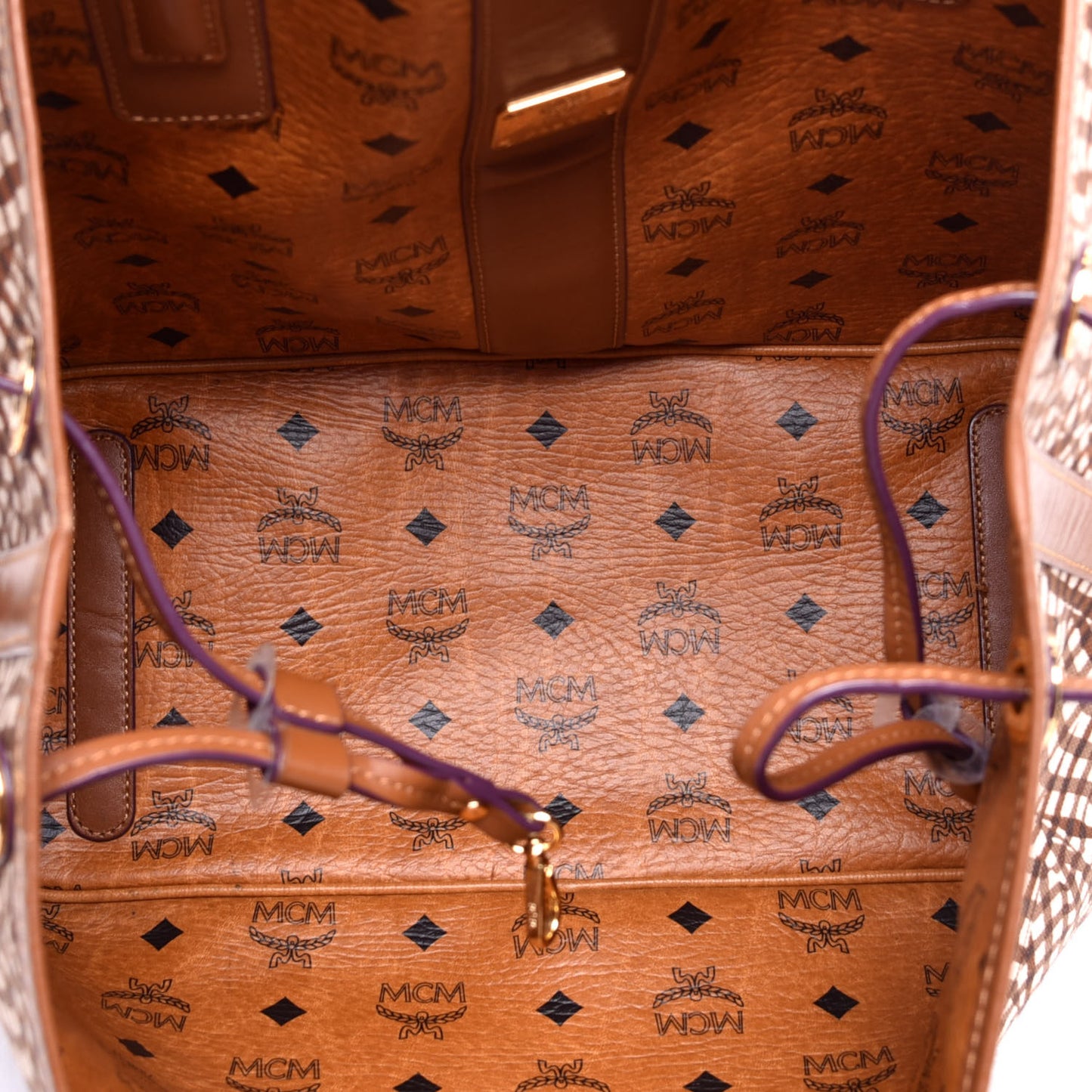 Visetos Medium Liz Reversible Shopper Tote Cognac