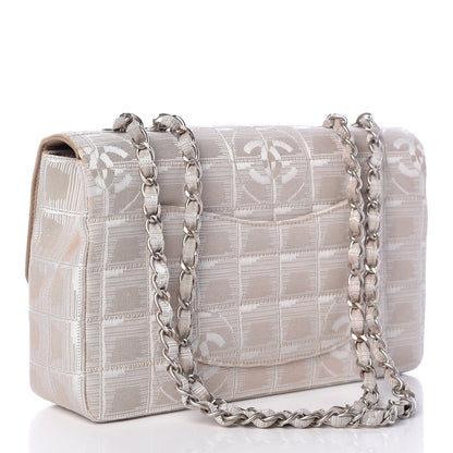Chanel Nylon Medium Travel Flap Light Beige 3 of 17