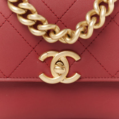 Chanel Calfskin Stitched Flap Red 9 of 11