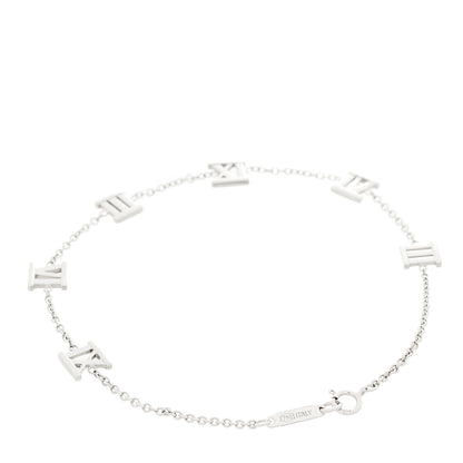 Tiffany 18K White Gold Atlas Station Bracelet 2 of 3