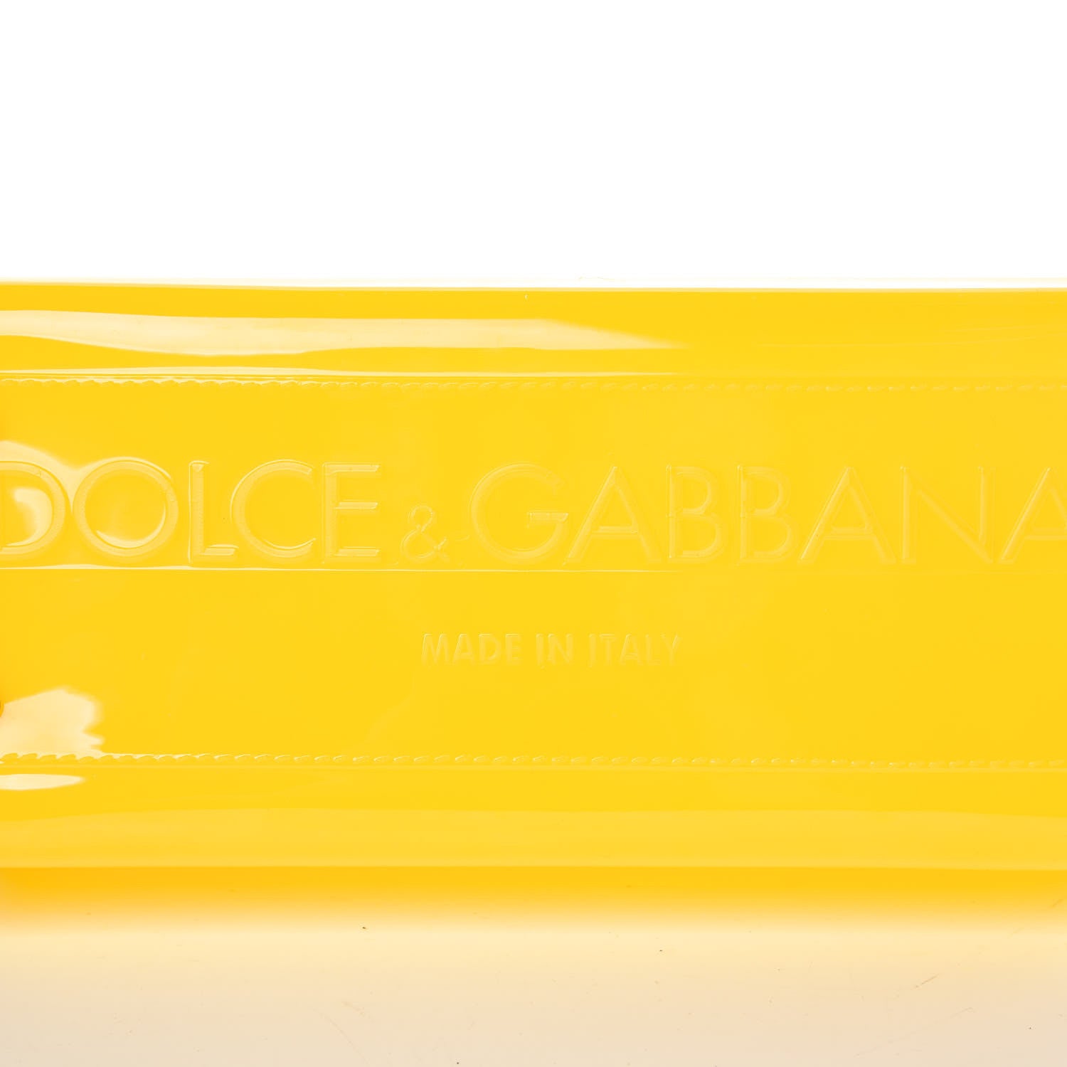 Dolce & Gabbana Rubber Semi Transparent Miss Sicily Satchel Yellow 8 of 8