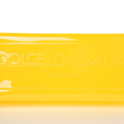 Dolce & Gabbana Rubber Semi Transparent Miss Sicily Satchel Yellow 8 of 8
