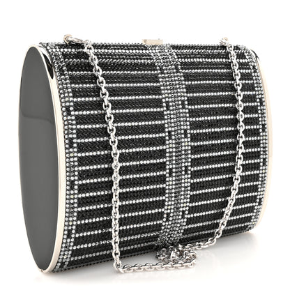 Judith Leiber Swarovski Crystal Minaudiere Clutch Black 3 of 9