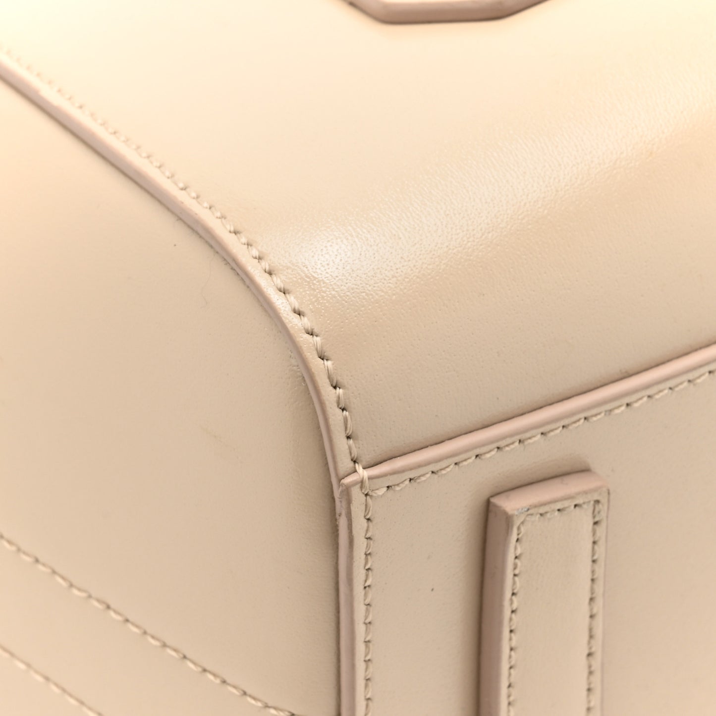 Box Calfskin Mini Lock Antigona Shoulder Bag Natural Beige