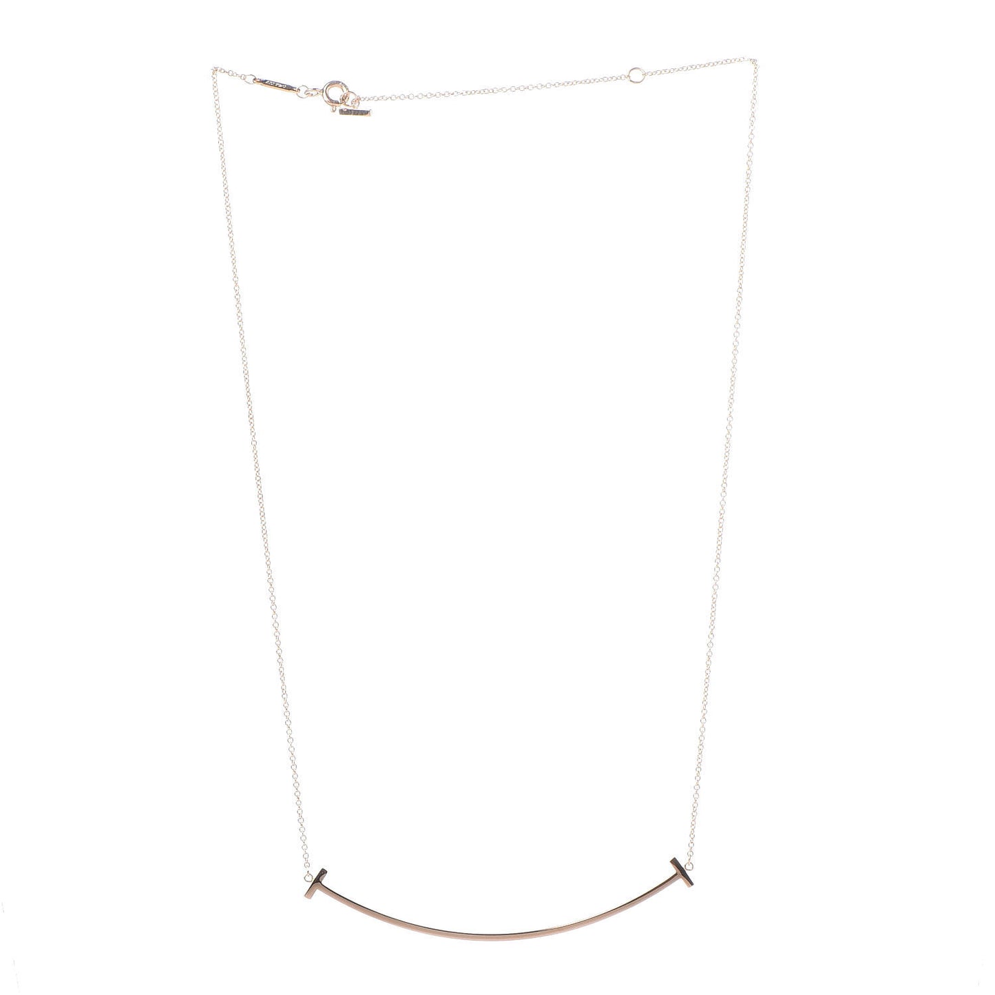 18K Rose Gold T Smile Pendant Necklace