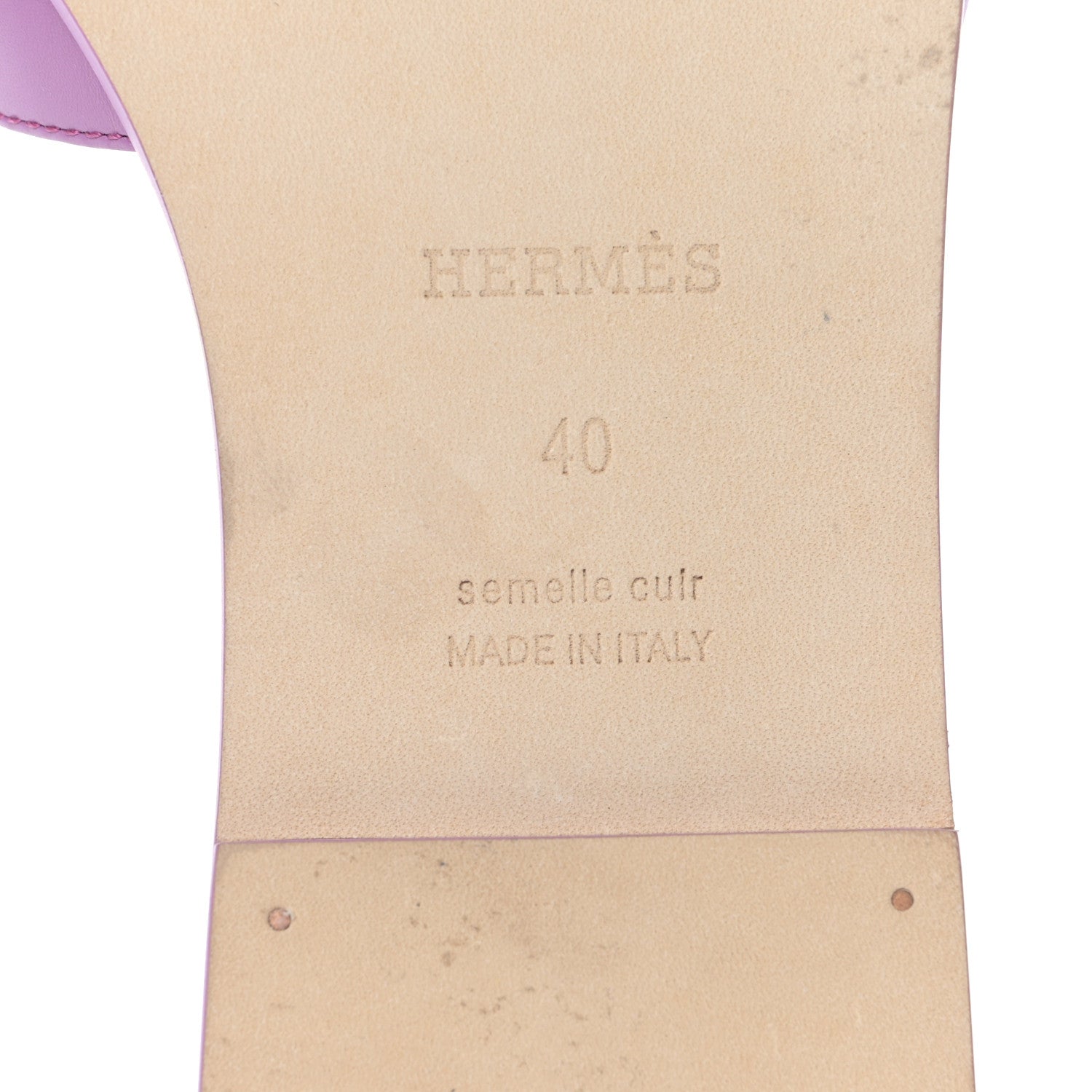 Hermes Calfskin Oran Sandals 40 Bruyère 6 of 8