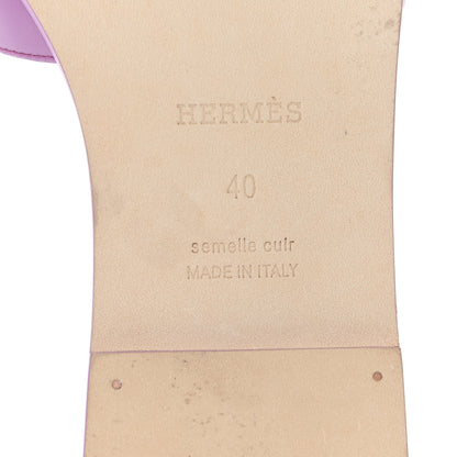 Hermes Calfskin Oran Sandals 40 Bruyère 6 of 8