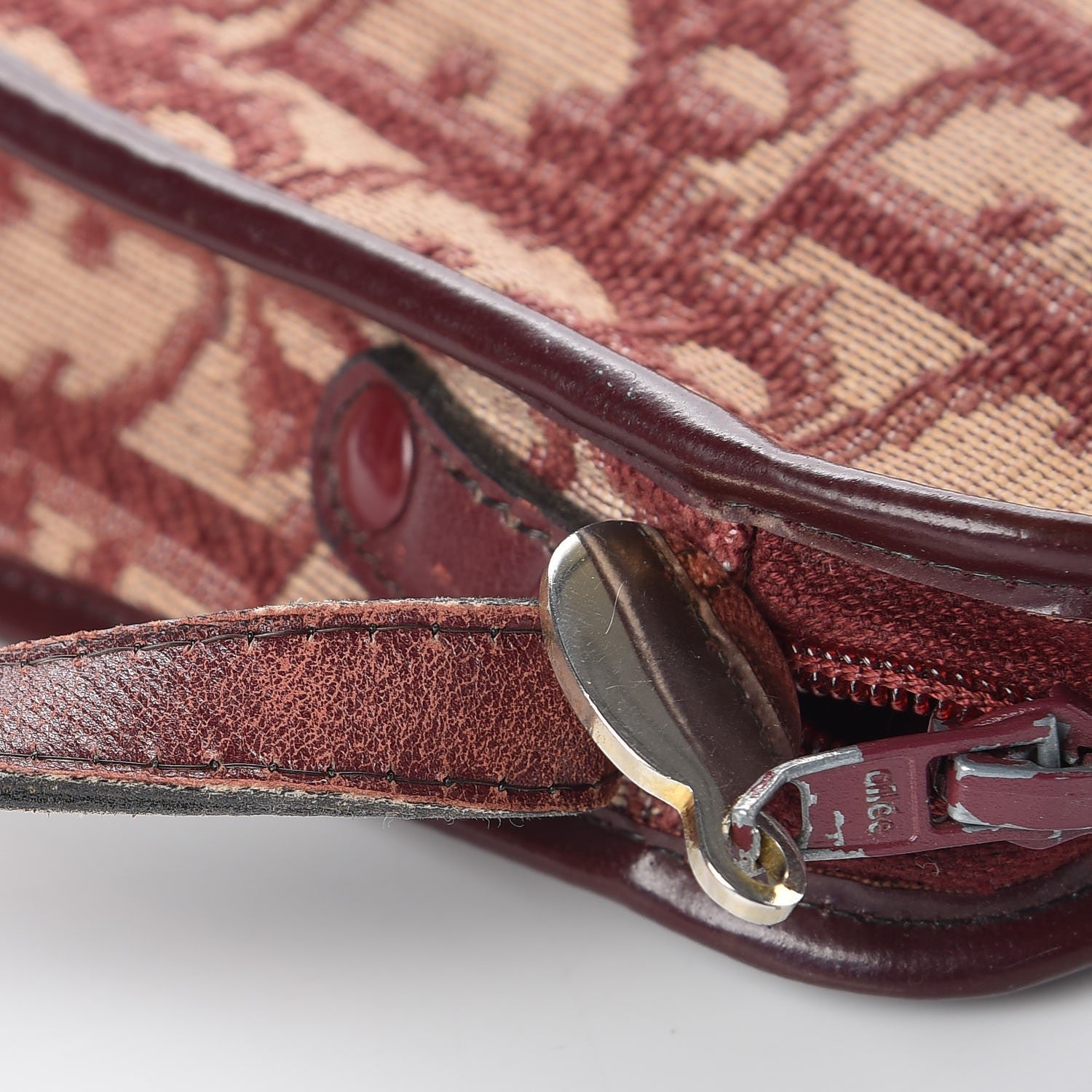 Christian Dior Monogram Shoulder Bag Red 11 of 13