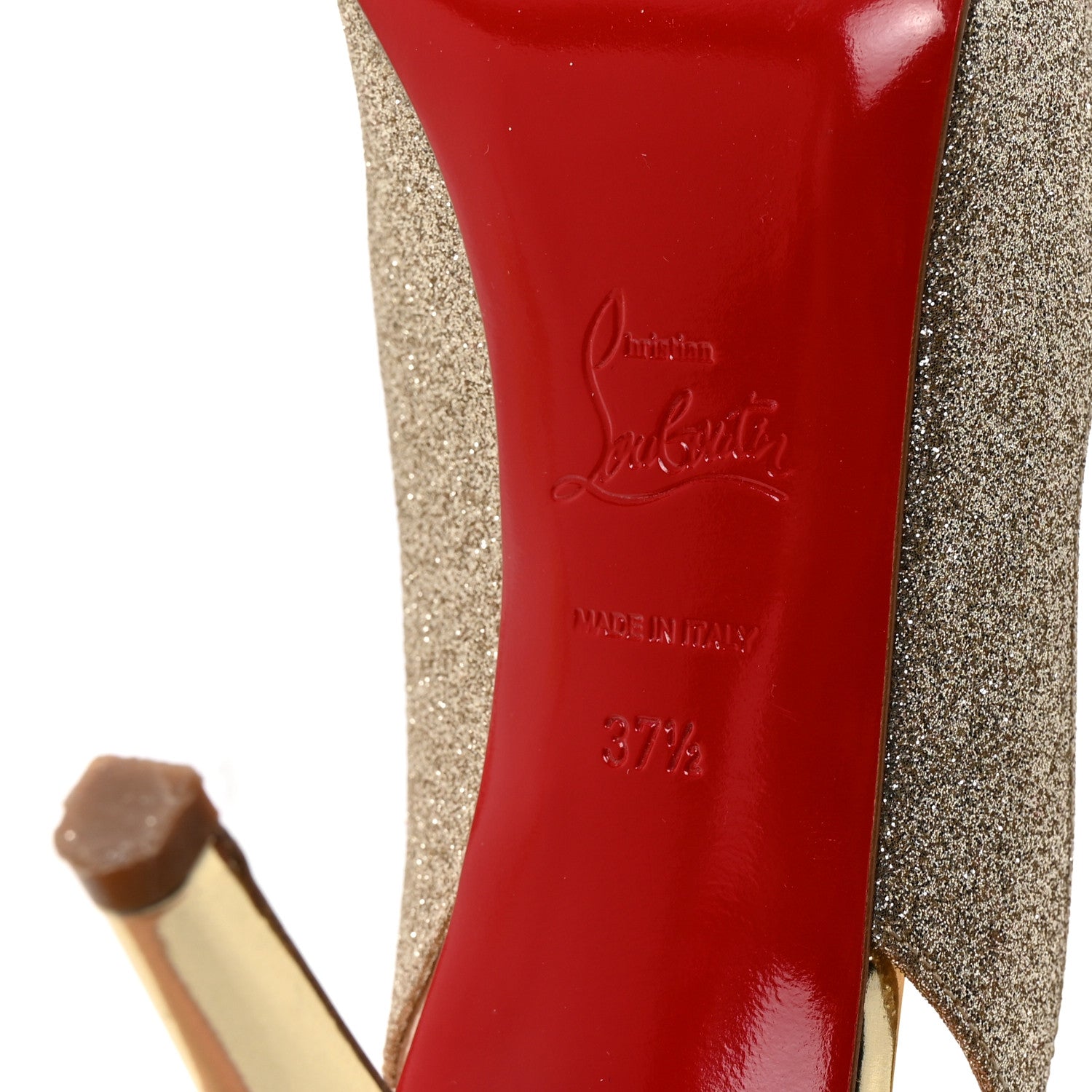 Christian Louboutin Glitter No Prive 100 Pumps 37.5 Platine 7 of 8